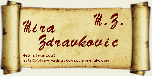 Mira Zdravković vizit kartica